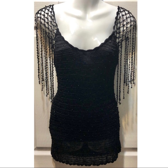 le chateau Tops - Le Chateau beaded fringe top